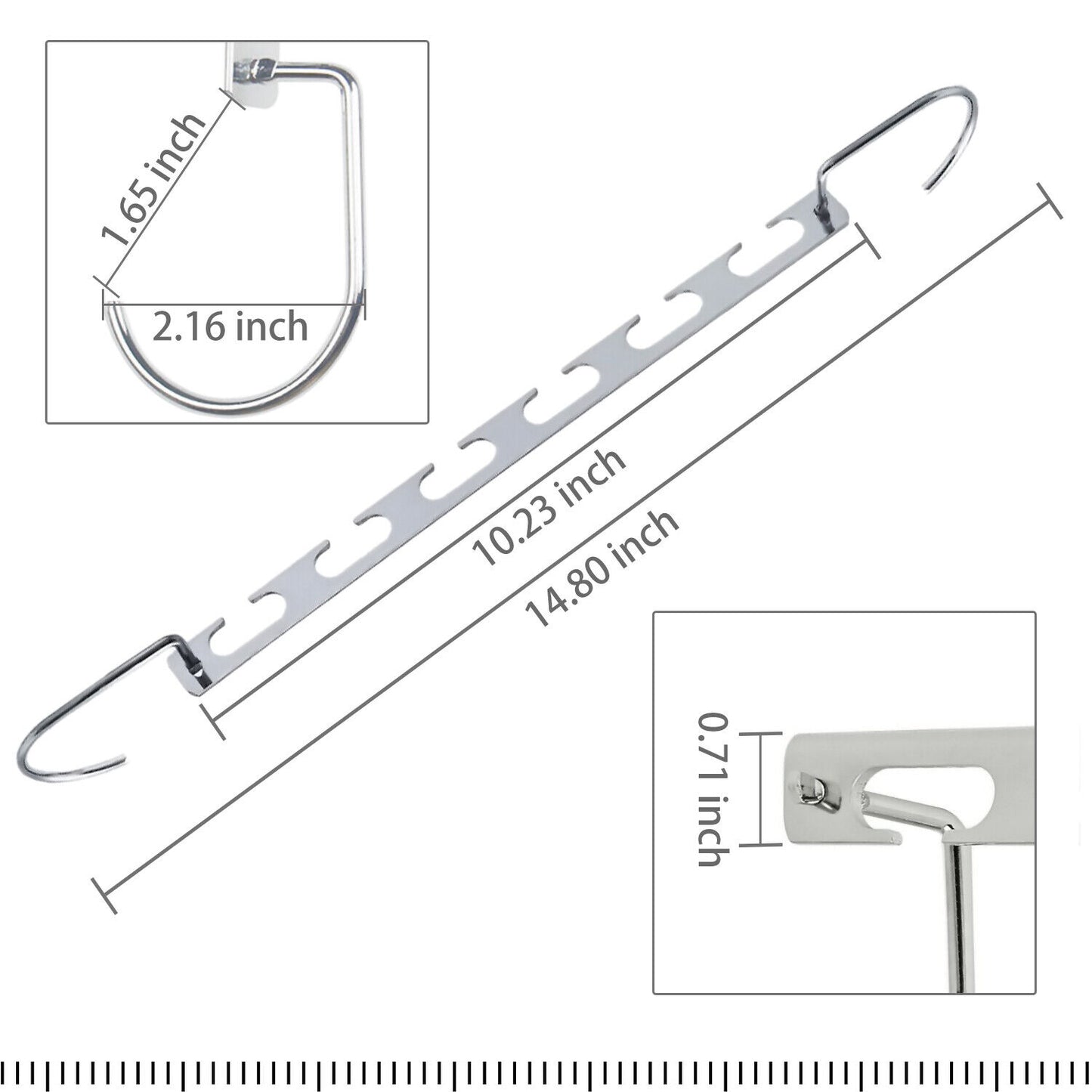 6 Pack Metal Wonder Closet Hanger Organizer Hook Space Saving Clothes Rack NEW