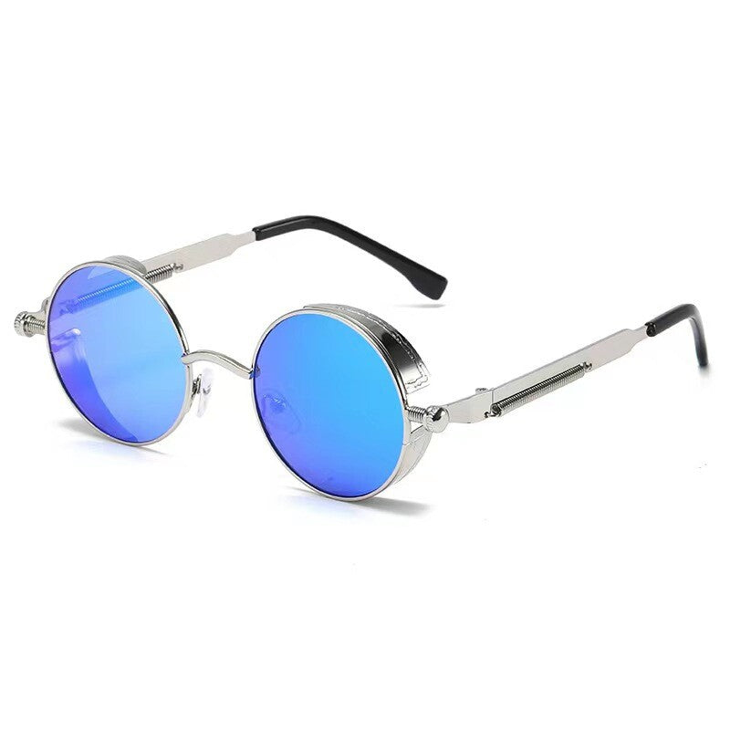 Polarized Retro round Sunglasses Vintage Gothic Steampunk Glasses Men Women USA