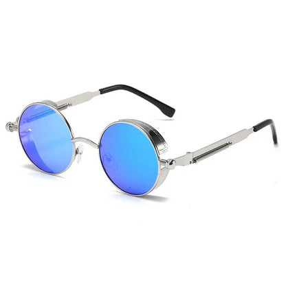 Polarized Retro round Sunglasses Vintage Gothic Steampunk Glasses Men Women USA