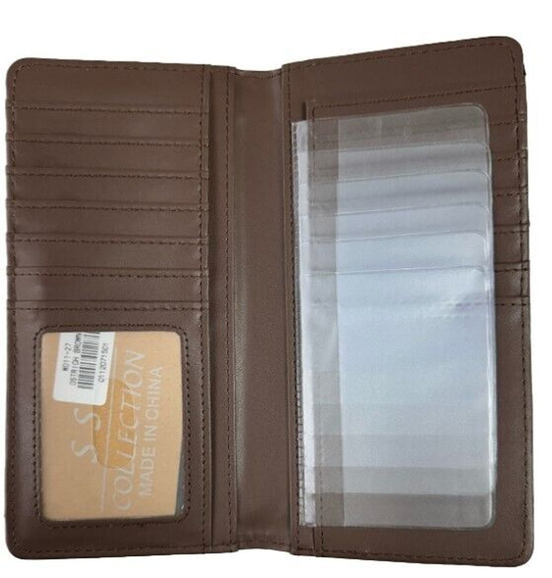 Cross Praying Cowboy Men Wallet Western Bifold Check Book Style W011-27 Brown
