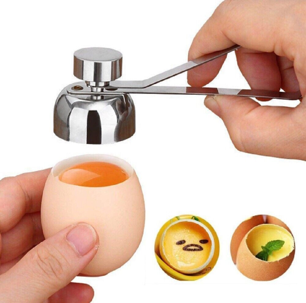 Stainless Steel Egg Topper – Precision Shell Cutter Cracker Tool for Boiled Eggs