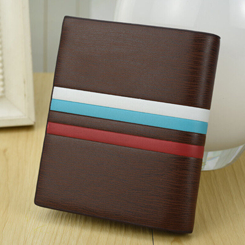 Mens Leather Wallet Bifold Card Holder Billfold Slim Clutch Money Pocket Handbag
