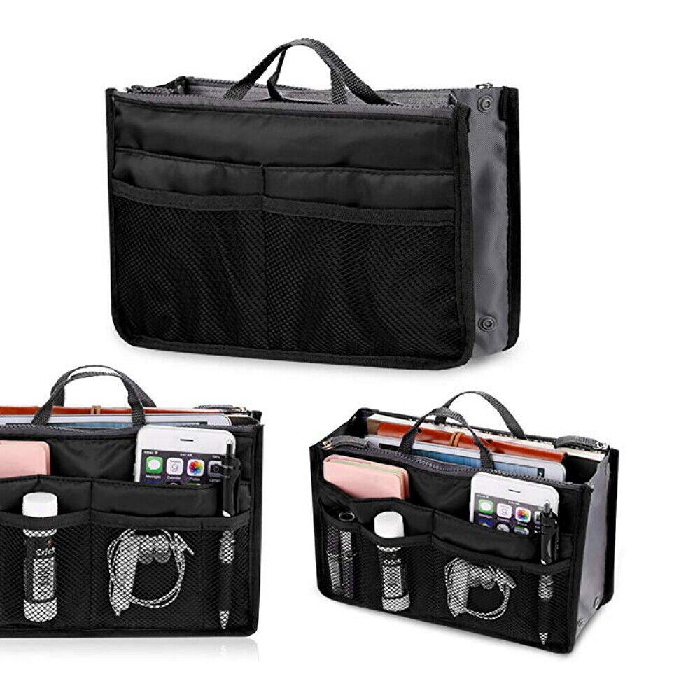 Women's Travel Purse Organizer Insert – Multi-Pocket Tote Handbag Liner for Easy Bag Swap, Lightweight Storage for Essentials, Makeup & Accessories