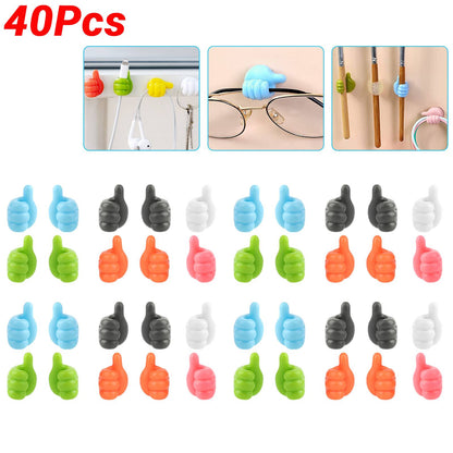 40X Thumb Shape Self Adhesive Hook Multifunctiona