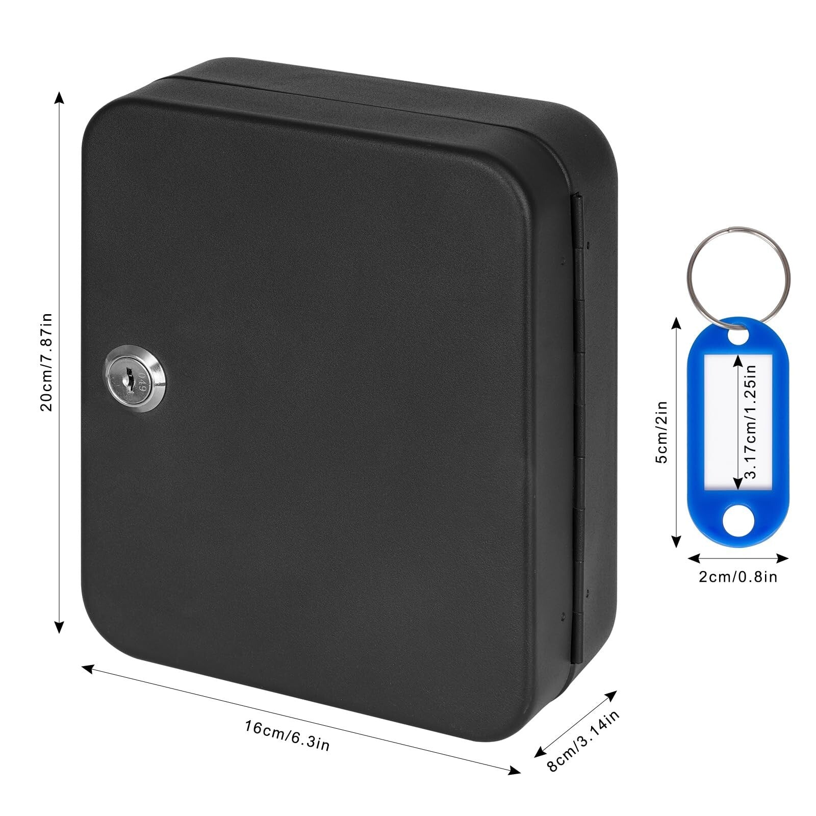 KYODOLED Key Cabinet Wall Mount, Locking Key Box Organizer, Key Lock Box With...