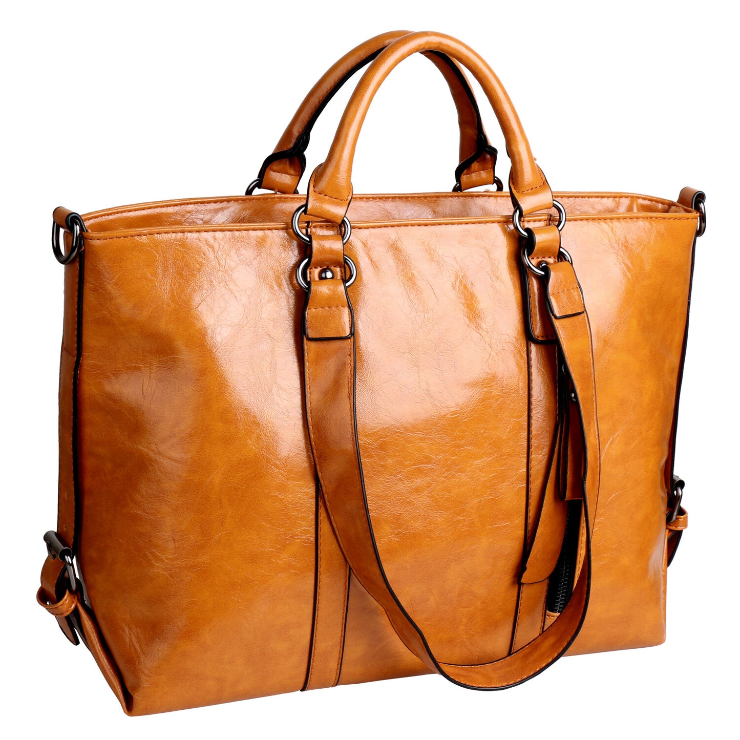 New Women Large PU Leather Tote Bag Commute Handbag Shoulder Satchel Bag Elegant