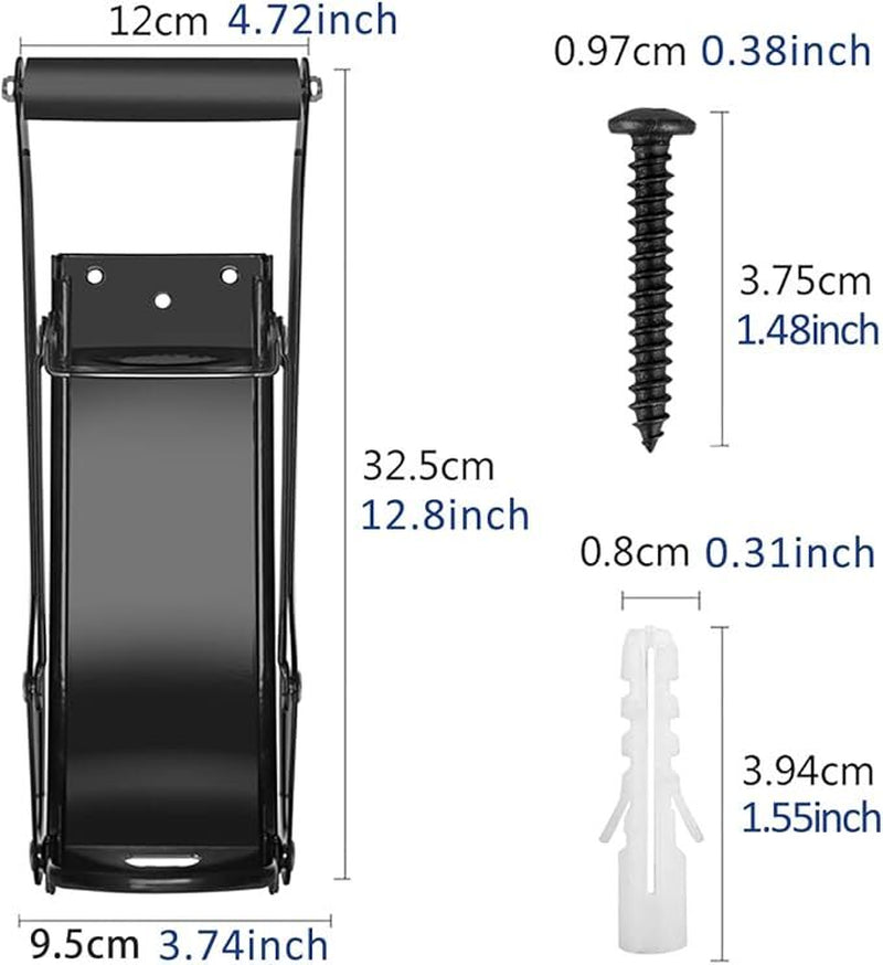 Can Crusher Wall Mounted Aluminum Can Crusher 16Oz 12Oz 8Oz Heavy Duty Black