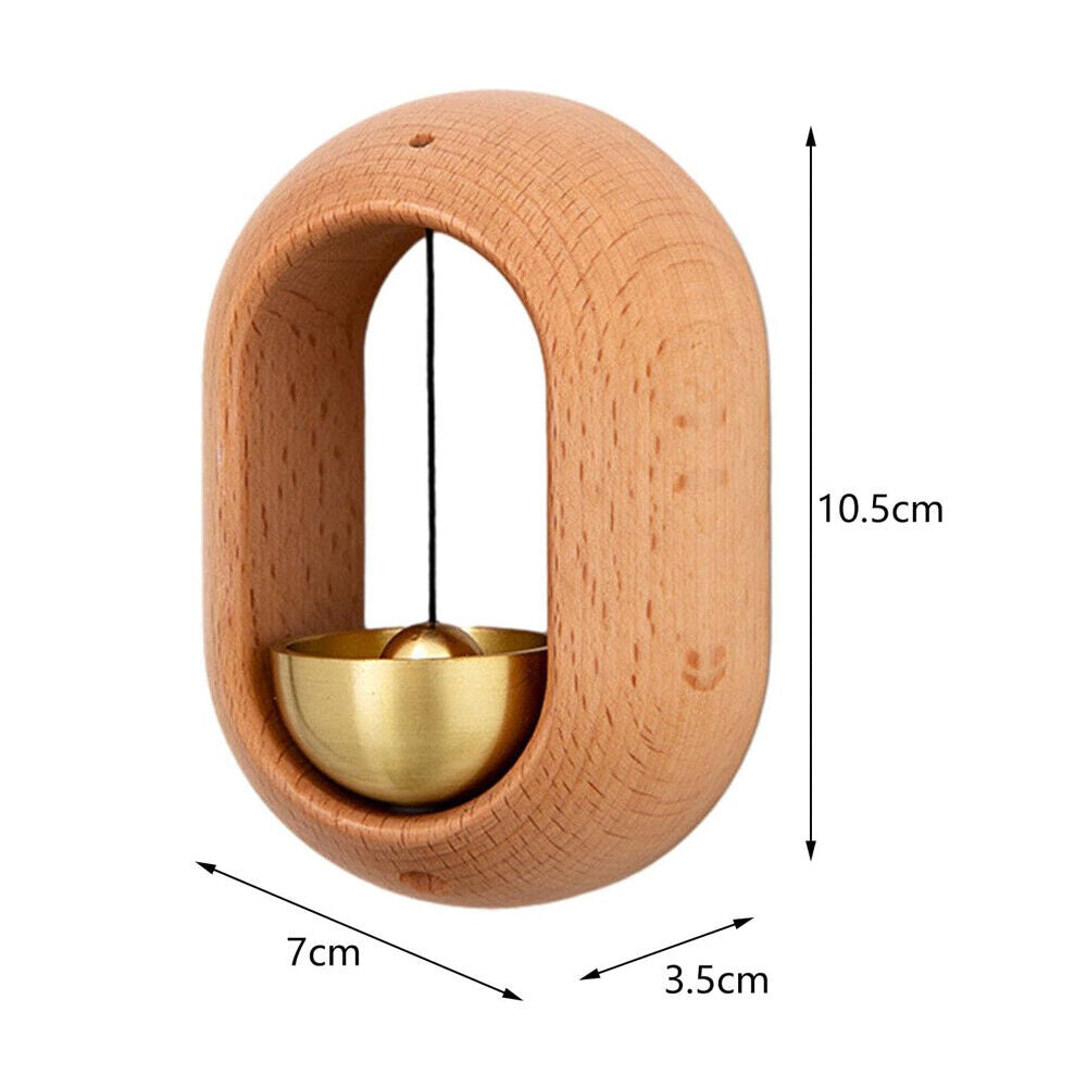 Magnetic Wind Chime Door Bell Entrance Bell Wooden-Copper for Home Coffee Shop