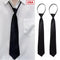 3× Men'S Black Pretied Necktie Men Adjustable Office Zipper Neck Tie Gifts USA