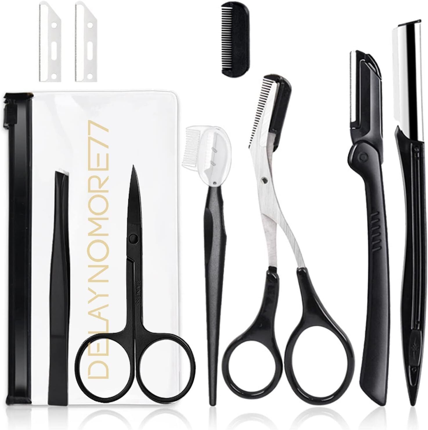 make up solutions EyebrowKit PrecisionTrimmer Tweezers Scissors BrowShaping GroomingTool MakeupEssentials BeautyMustHave