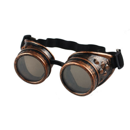 Steampunk Goggles Vintage Victorian  - Retro Cyber Punk Gothic Glasses for Men & Women, Halloween Cosplay, Rave, Masks Comfortable Photo Plastic Strap