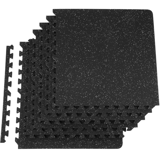 6/12/25 Pack Exercise Floor Mat Interlocking Tiles Foam W/ 24 X24 X 0.5''