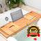 Bathtub Tray Caddy, Luxury Bamboo Bath Table – Expandable Solid Wood Holder for Wine, Books & Spa Essentials Wooden Gift 