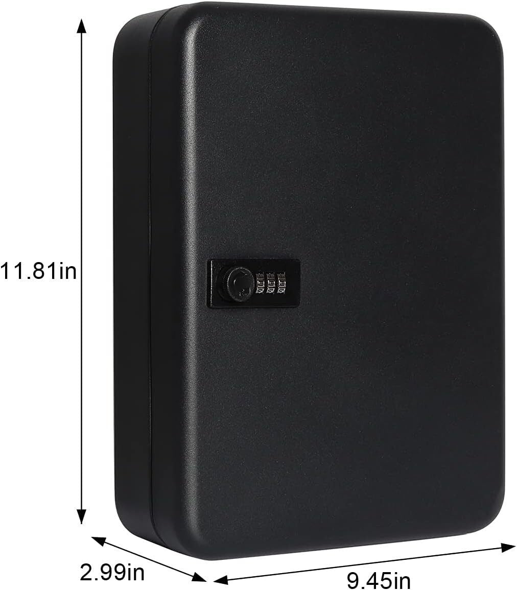 Key Cabinet Wall Mount,Locking Key Organizer,Key Storage Lock Box with Code,Key