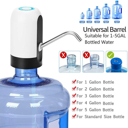 Water Bottle Switch Pump Electric Automatic Universal Dispenser 5 Gallon USB