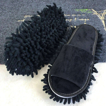 1 Pair Washable Mop Slippers – Funny Microfiber Cleaning Shoes for Dusting Floors Hands-Free | Cozy & Useful Home Find