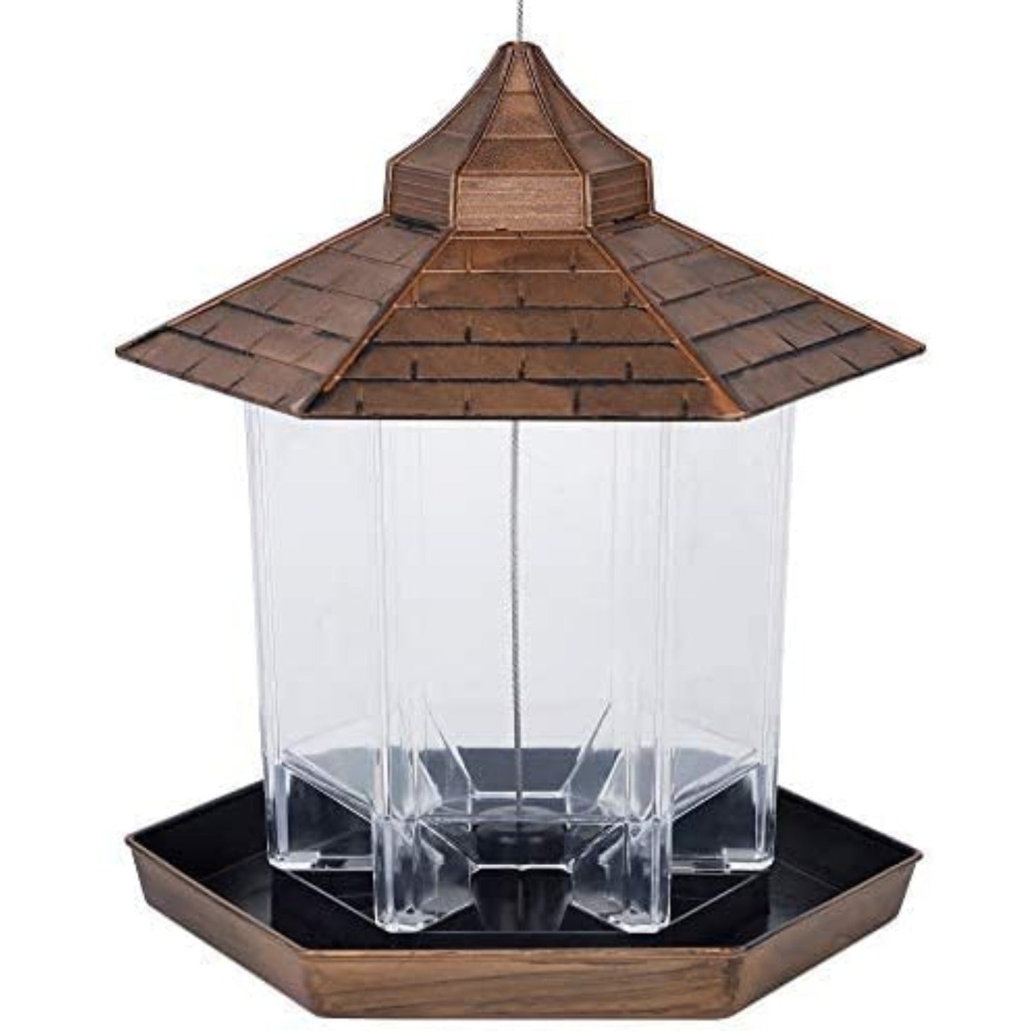 Alimentador De Aves Salvajes a Prueba De Ardilla Panorámica Colgante De Patio Exterior
