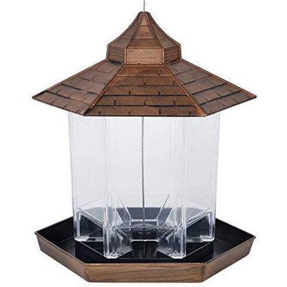 Alimentador De Aves Salvajes a Prueba De Ardilla Panorámica Colgante De Patio Exterior