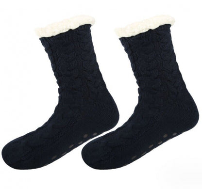 warm floor sock Winter anti Slip Warm Fleece-Lined Slipper Socks Thickening Sleep Floor Socks US