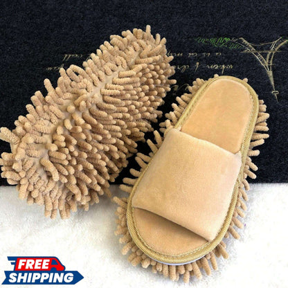 1 Pair Washable Mop Slippers – Funny Microfiber Cleaning Shoes for Dusting Floors Hands-Free | Cozy & Useful Home Find