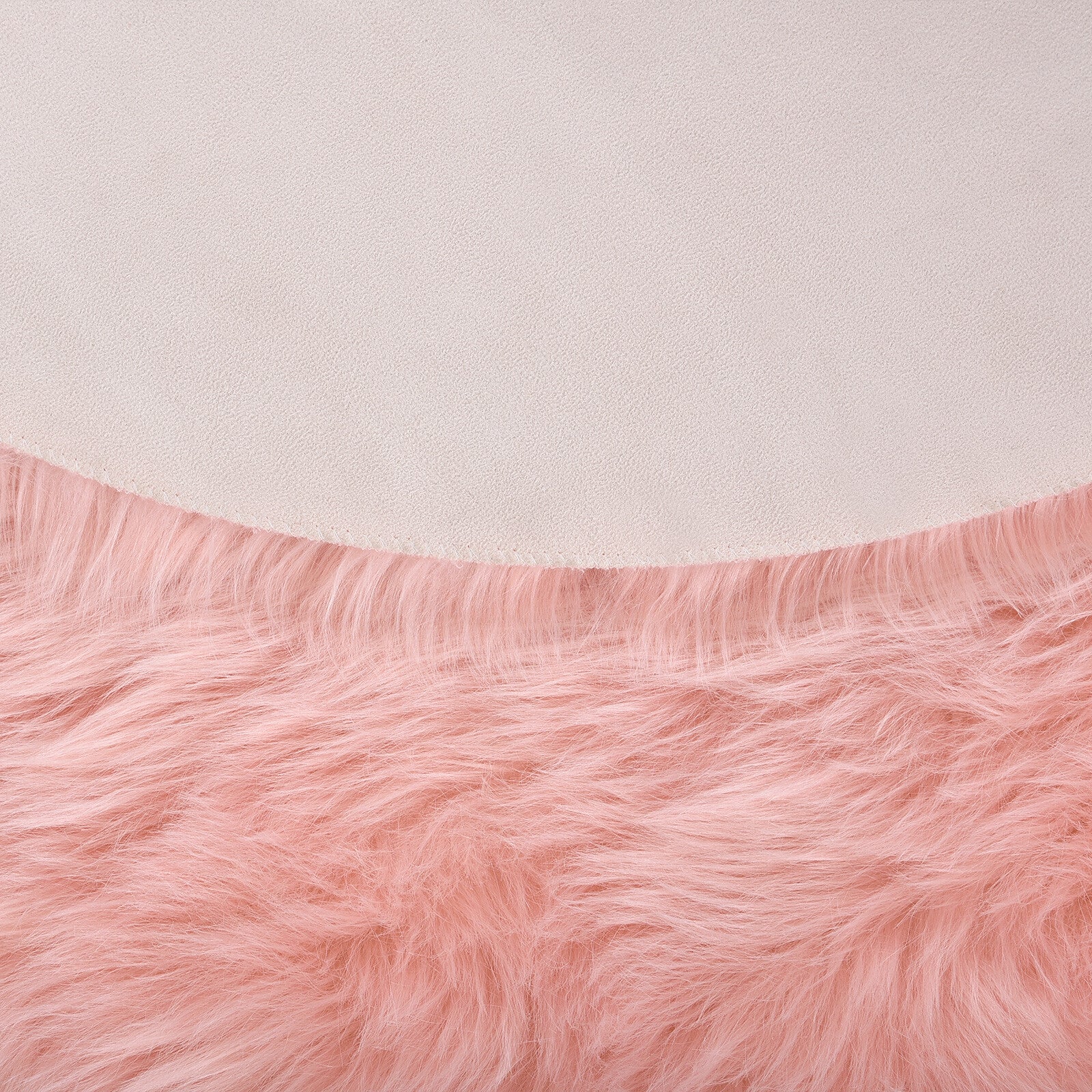 Faux Fur Sheepskin Fluffy Area Rugs round Shaggy Carpet for Bedroom Living Room