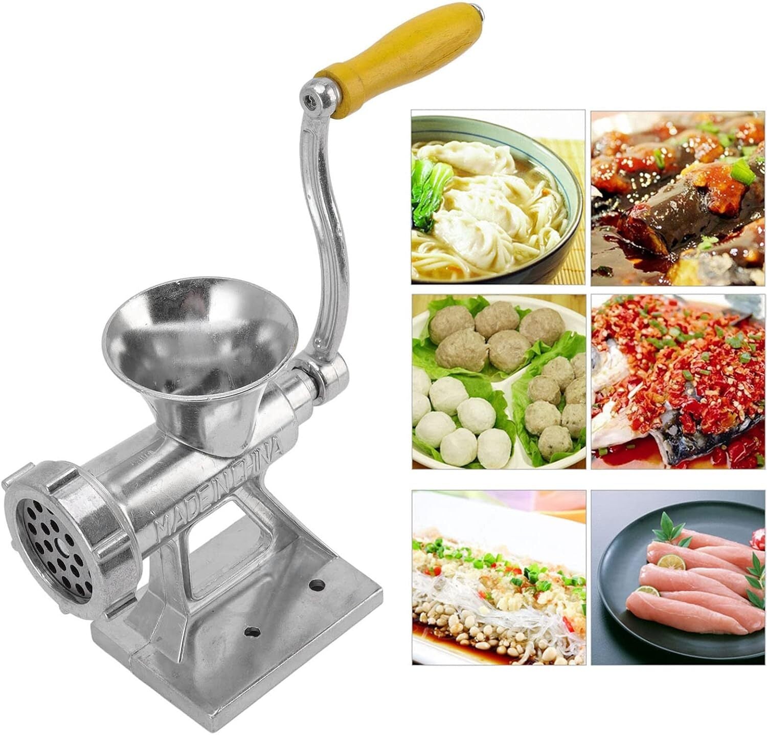 Heavy Duty Meat Grinder Mincer Stuffer Manual Sausage Filler Sauce Maker Machine