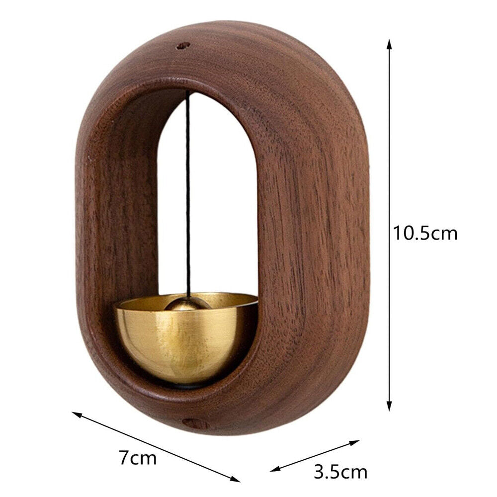 Magnetic Wind Chime Door Bell Entrance Bell Wooden-Copper for Home Coffee Shop