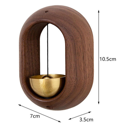 Magnetic Wind Chime Door Bell Entrance Bell Wooden-Copper for Home Coffee Shop