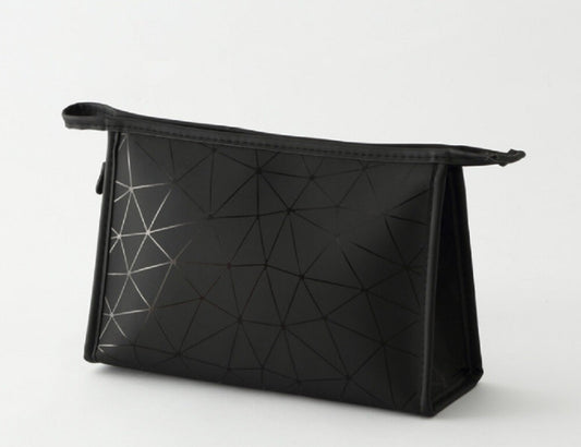 PU Leather Makeup Bag – Zipper Pouch Organizer Elegant Toiletry Cosmetic Holder