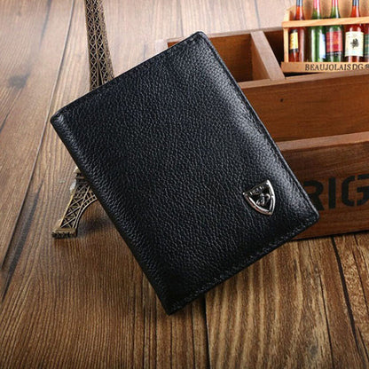 Men'S Leather Bifold ID Credit Card Holder Wallet Small Purse Billfold Thin