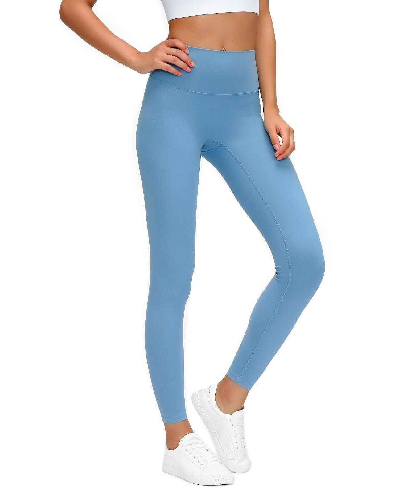 Ultra-Soft High Waisted Women’s Leggings - Seamless 7/8 Stretch Fit, Slim Tummy Control, Non-See-Through for Yoga, Sports, Everyday Comfort