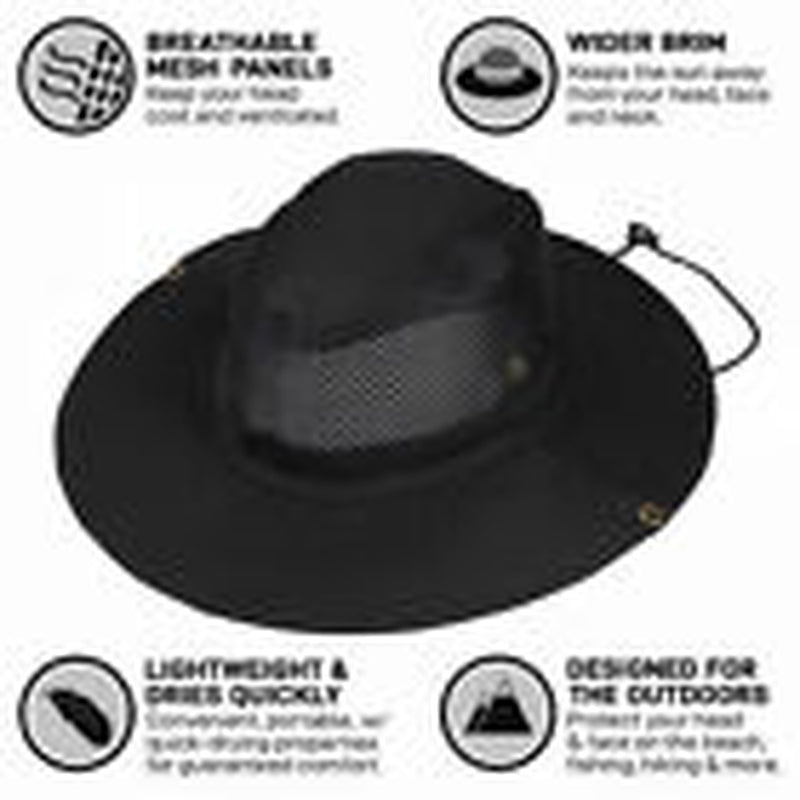 Mesh Tactical Boonie Hat Military Camo Bucket Wide Brim Sun Fishing Summer Cap