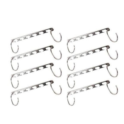 2-10X Magic Metal Wonder Hanger Closet Space Saver Organizer Rack Clothes Hooks