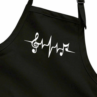 Music Note Beat Apron Kitchen Cooking Cook Barking Grill Pocket Home Chef Gift