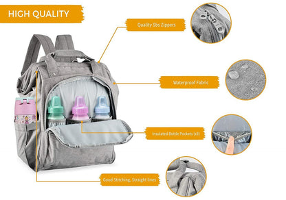 Baby Diaper Bag Backpack Travel Mom Mummy Maternity Changing Pad Waterproof NEW