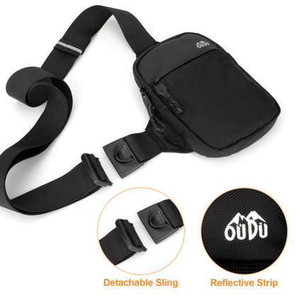 Men Women Sling Shoulder Bag Nylon Chest Pack Crossbody Travel Mini Phone Packet