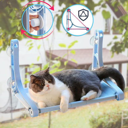 Cat Window Hammock for Large Cats – Durable, Breathable Bed & Perch with Suction Cups, Climbing Shelf Seat for Bird Watching & Sunbathing Fun!