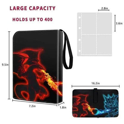 Trading Card Binder 400 Pockets Card Collector Album | Waterproof Case for Pokémon, Sports & Game Cards | TikTok Viral Must-Have for Collectors