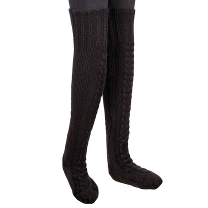Women Warm Winter Knitted Socks over Knee Long Thigh High Boot Soft Stockings