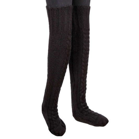 Women Warm Winter Knitted Socks over Knee Long Thigh High Boot Soft Stockings