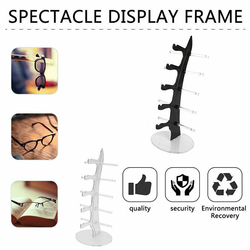 5 Layer Glasses Display Stand Acrylic Eyeglasses Rack Sunglasses Holder Storage