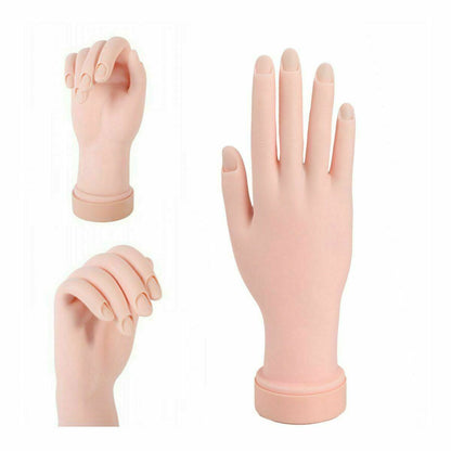 Nail Art Training Hand – Flexible & Movable Fake Hand for Manicure Practice, Perfect Nail Tech Tool for Acrylic, Gel & DIY Nail Designs!