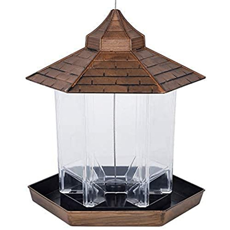 Alimentador De Aves Salvajes a Prueba De Ardilla Panorámica Colgante De Patio Exterior