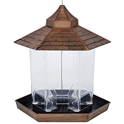 Alimentador De Aves Salvajes a Prueba De Ardilla Panorámica Colgante De Patio Exterior