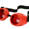 steampunk goggles,  Red Lens Goggles - Victorian Cyberpunk Welding Glasses, Gothic Cosplay, 3X Lens (Red, Black, Clear)