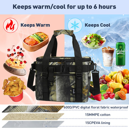 Tirrinia Large Insulated Cooler Bag - Outdoor Leakproof Cooler Tote for Men
