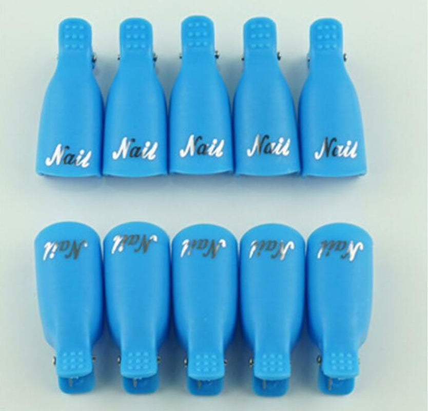 10-20Pcs Silicone UV Gel Polish Remover Wraps Soak off Cap Clip Nail Art Tool US