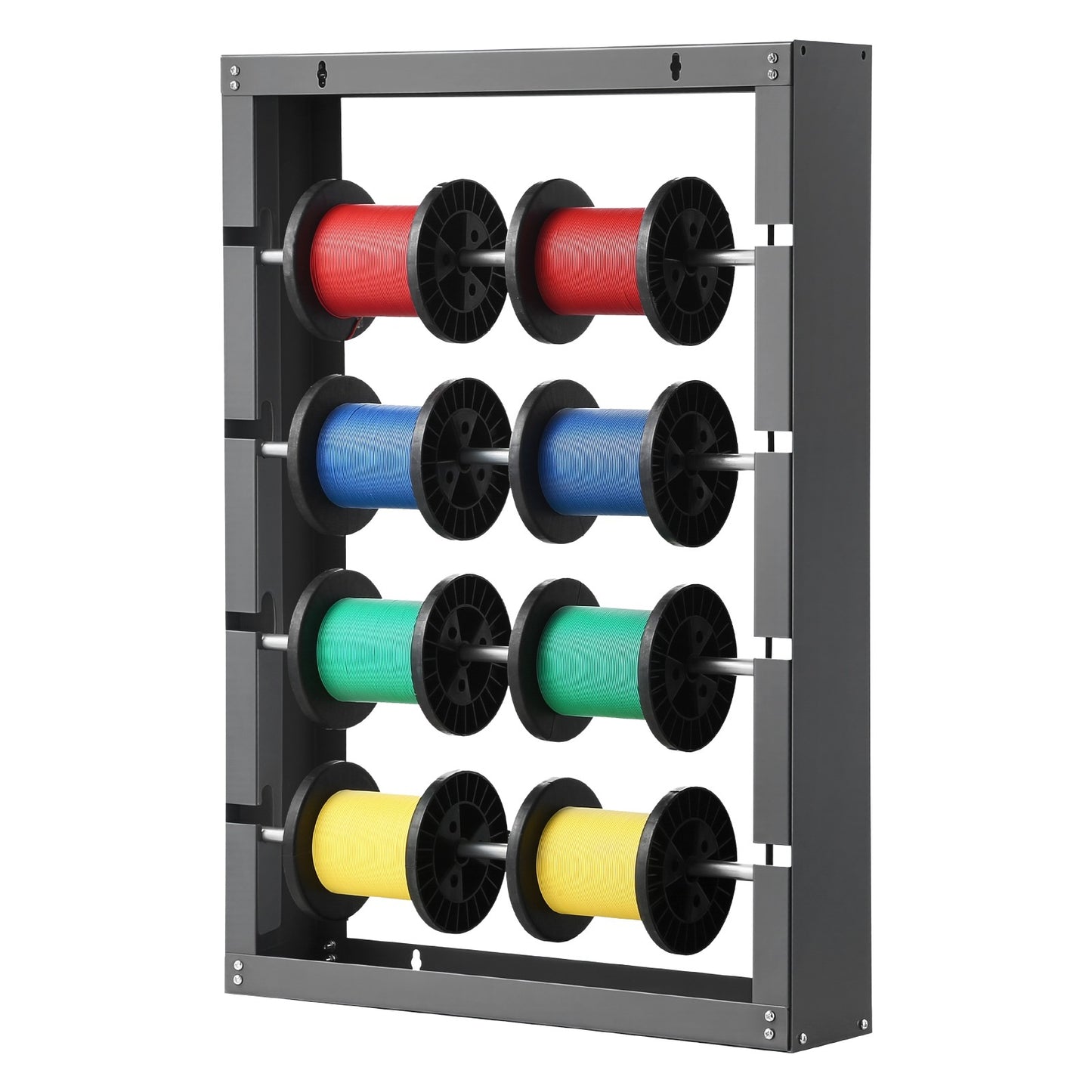 VEVOR Wire Spool Rack 4Adjustable Rods Spool Holder Wall Mounted 150Lbs Capacity