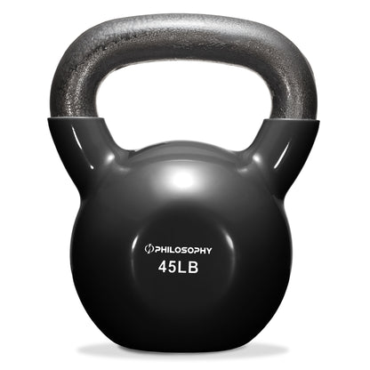 Vinyl Coated Cast Iron Kettlebell, 5 Lbs to 50 Pound Weights