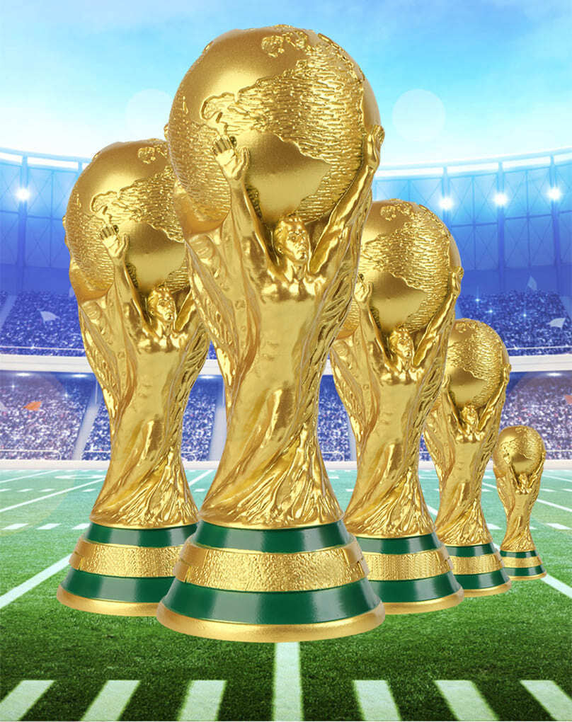 world cup trophy, World Cup Soccer Trophy 2022 Replica – 36cm Resin Football Champion Award, Fan Collectible, Perfect for Display & Gifts